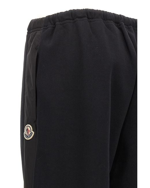 Moncler Black Logo Patch Drawstring Joggers