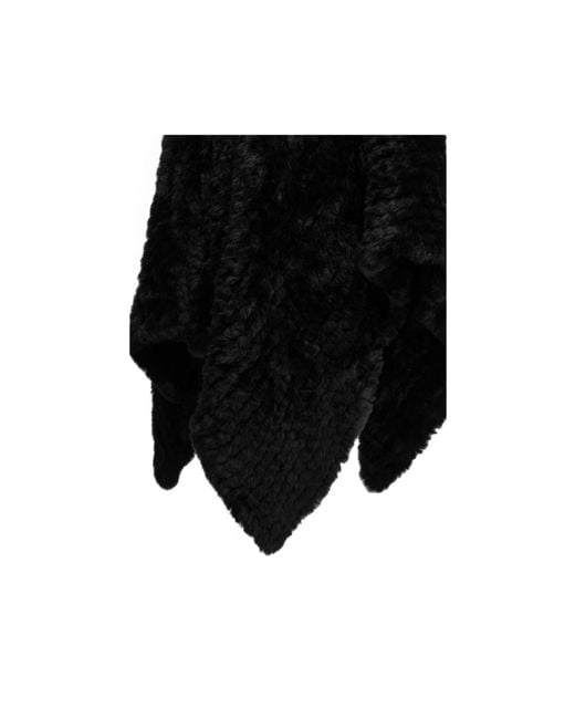 Pinko Black Asymmetrical Shawl