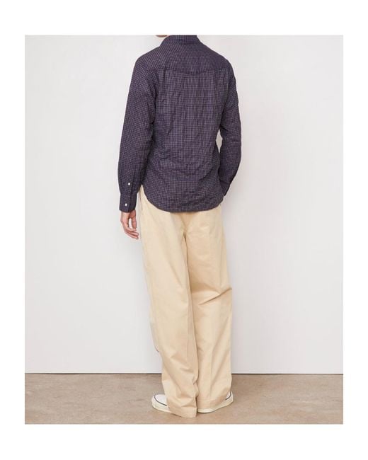 Officine Generale Blue Benoit Shirt for men