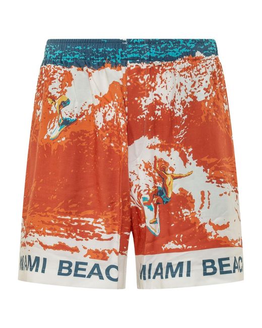 GALLERY DEPT. Orange Surf Zuma Printed Shorts for men