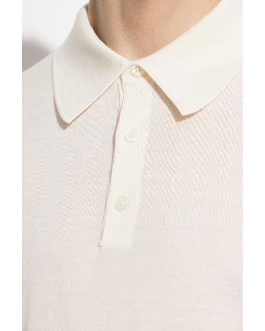 Dolce & Gabbana White Collared Short-Sleeved Polo Shirt for men