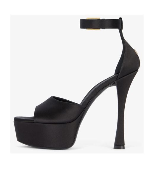 Givenchy Black 4G Liquid Platform Sandals