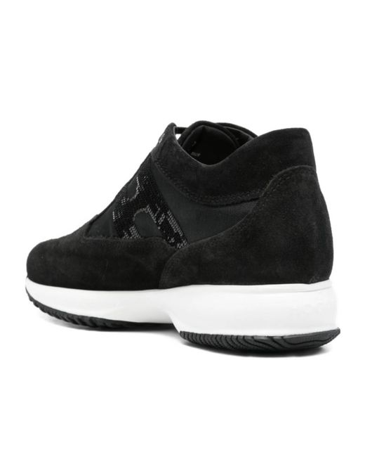 Hogan Black Interactive Low-Top Sneakers
