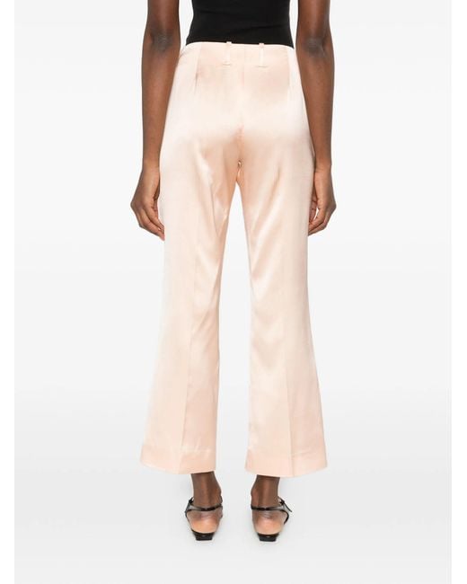 Ermanno Scervino Natural Cropped Flared Trousers