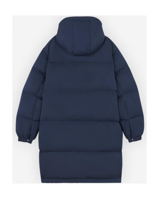 Maison Kitsuné Blue Fox-Appliqué Padded Coat for men