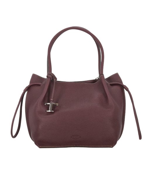 Tod's Purple Logo-Detailed Shoulder Bag
