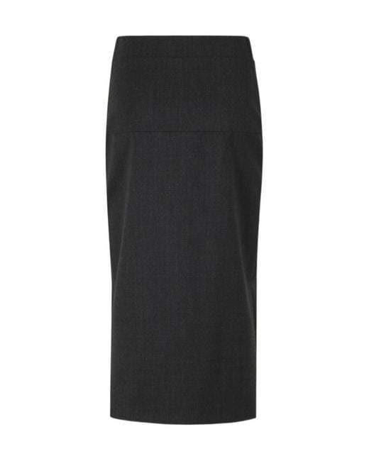 FEDERICA TOSI Black Front-Slit Skirt