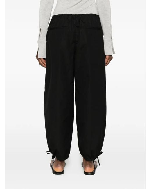 Totême  Black Drawstring-Fastening Trousers