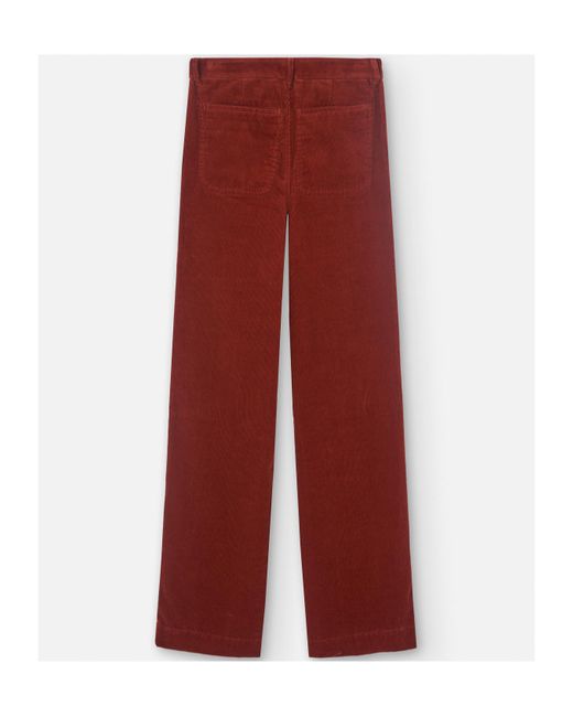A.P.C. Red Corduroy Straight-Leg Jeans