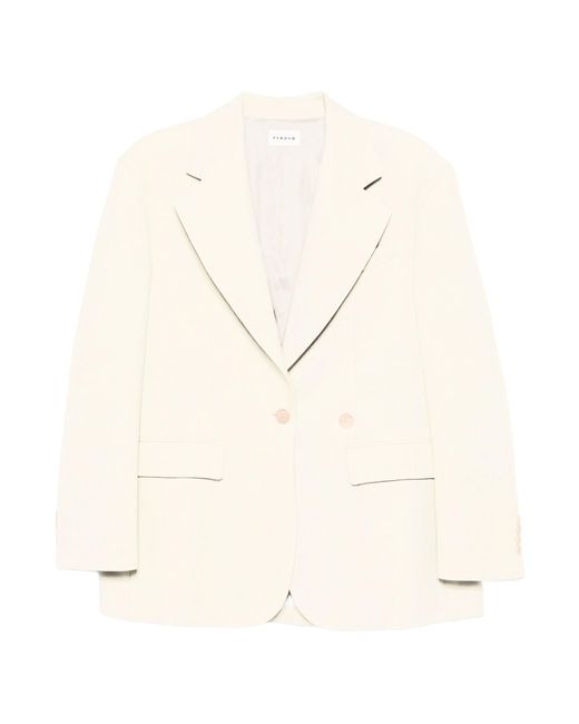 P.A.R.O.S.H. Natural Raisa Single-Breasted Blazer