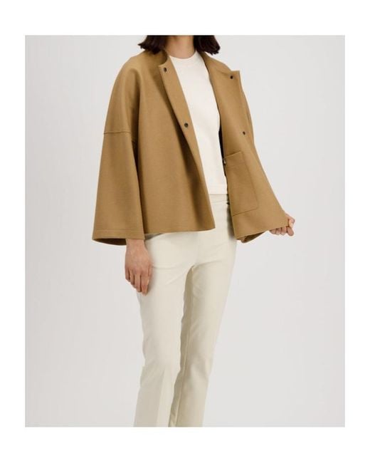 Harris Wharf London Natural Collarless Cape