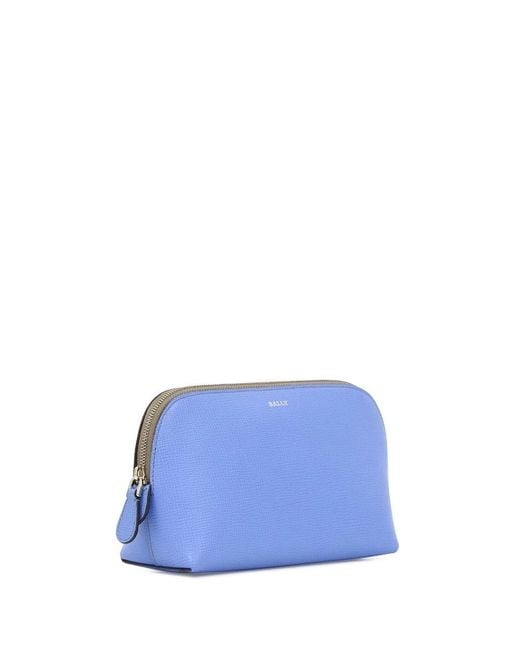Bally Blue Wrap Zipper Wallet