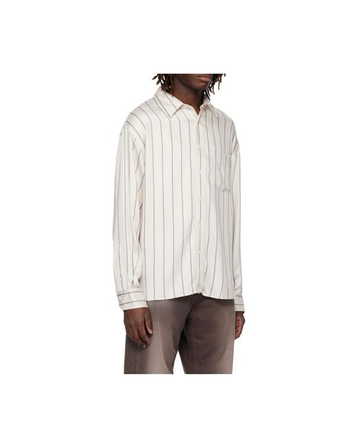 sunflower White Relaxed Striped Shirt for men