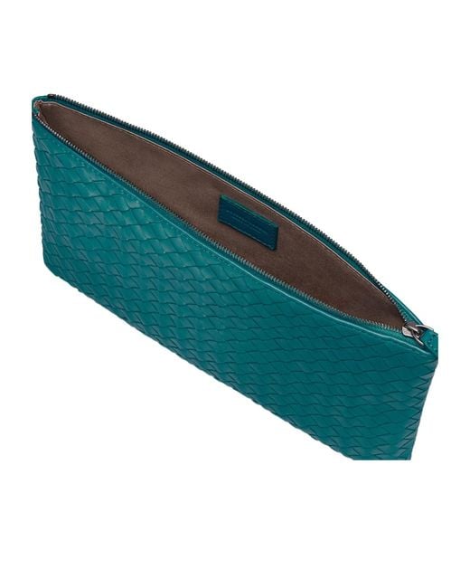 Bottega Veneta Green Knitted Clutch