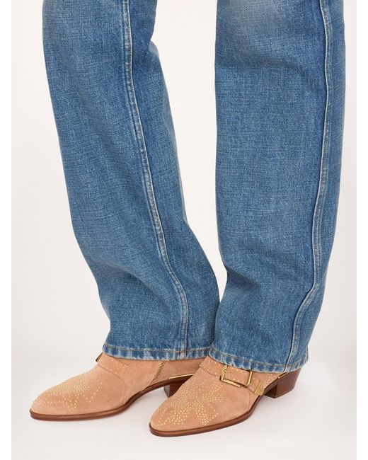 Chloé Brown Chloé Susan Stud Detailed Buckled Boots
