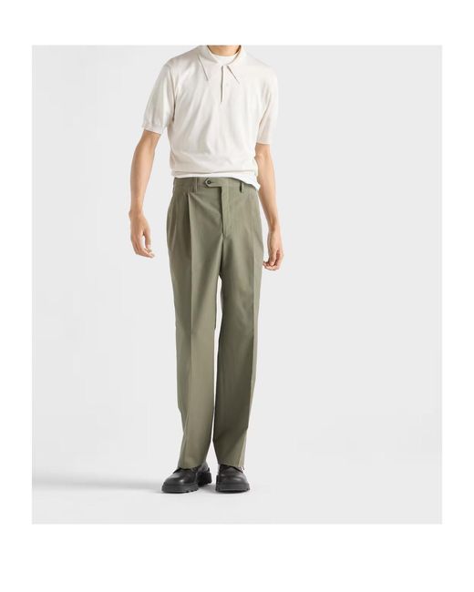 Prada White Short-Sleeved Polo Shirt for men