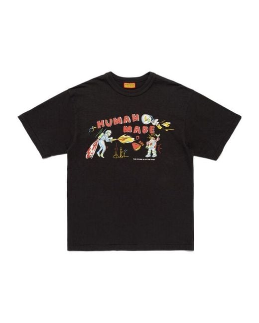 Human Made Black Graphic T-Shirts for men