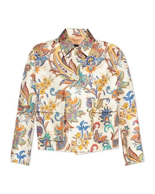 Etro Metallic Paisley Printed Jacket