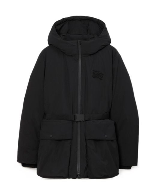 Burberry Black Ekd Hooded Jacket