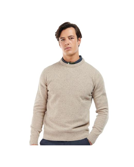 Barbour Natural Mélange-Effect Crew-Neck Jumper for men