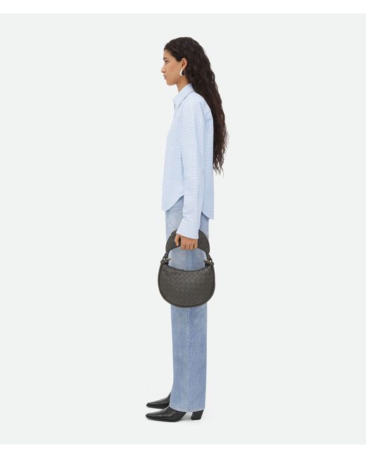 Bottega Veneta Gray Gemelli Small Shoulder Bag