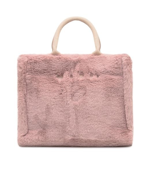 Marni Pink Faux-Fur Tote Bag