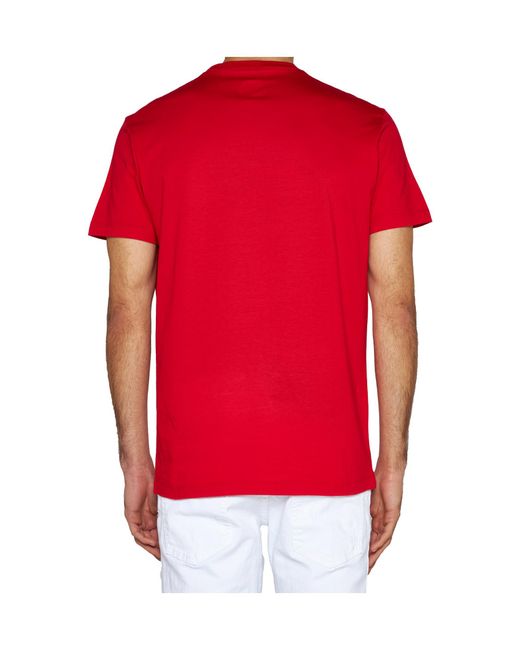 DSquared² Red Logo-Printed Crewneck T-Shirt for men