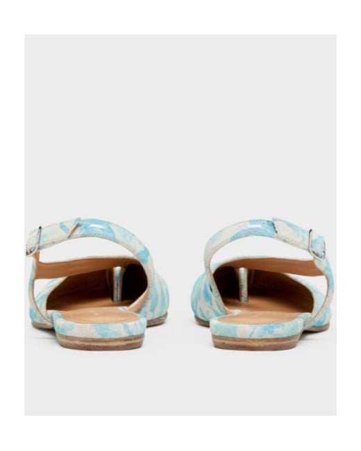 Maison Margiela Blue Tabi Slingback Ballerina