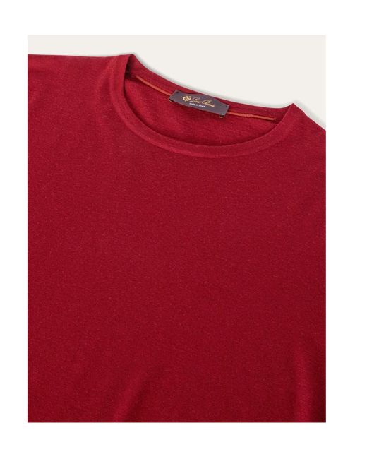 Loro Piana Red Long-Sleeved Sweater for men