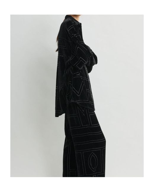 Totême Black Totême Oversized Devoré Shirt