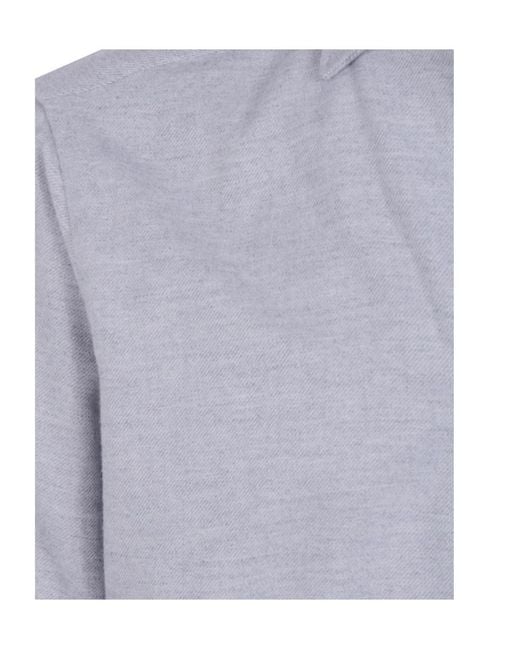 Barba Napoli Blue Long-Sleeved Shirt for men