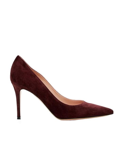 Gianvito Rossi Brown Pointy Suit High Heels