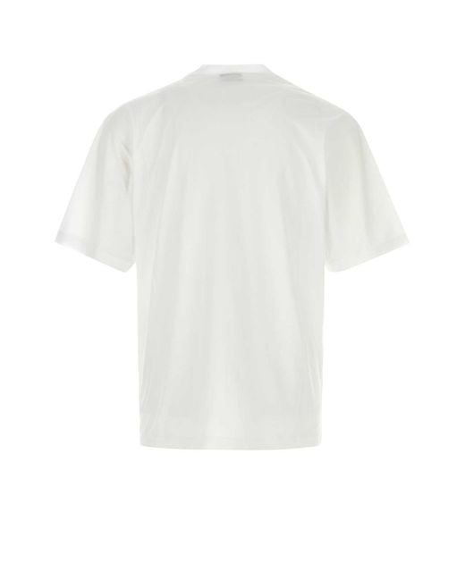 Gucci White Vertical Stripe T-Shirt for men