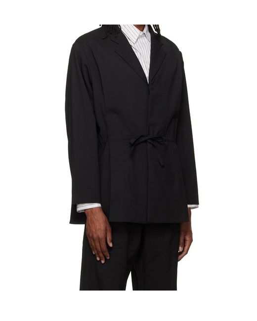 Kiko Kostadinov Black Notch-Lapel Blazer for men