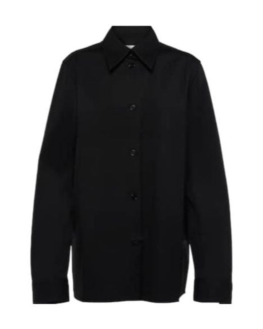 Jil Sander Black Virgin Wool Shirt