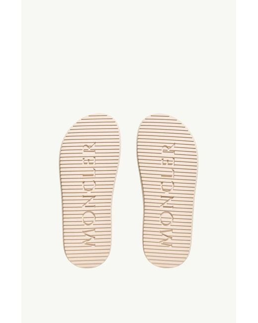 Moncler White Altive Slides for men