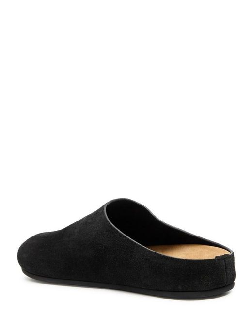 The Row Black Hugo Suede Mules