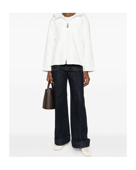 Emporio Armani White Cotton Blouson Jacket