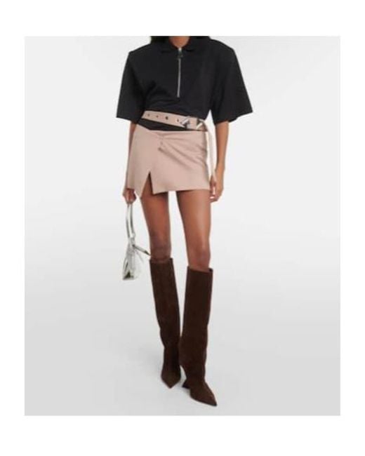 The Attico Natural Wrap Skirt