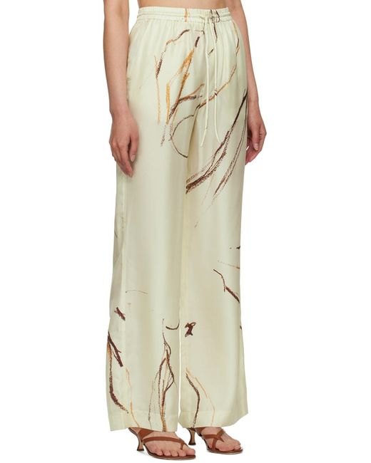 Nanushka Gray Drawstring Wide-Leg Trousers