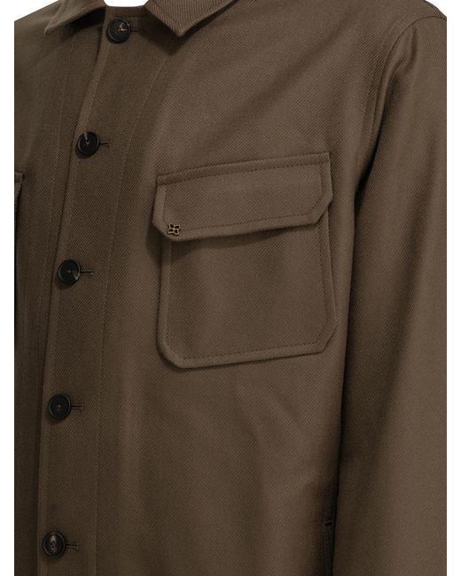 Tagliatore Green 'Tempest' Overshirt Jacket for men