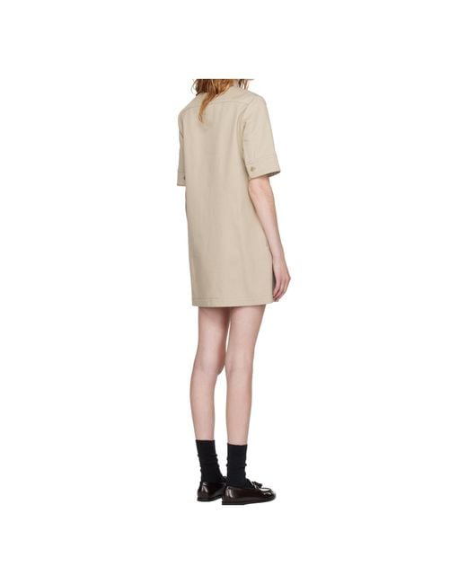 A.P.C. Natural Short-Sleeved Shirt Dress