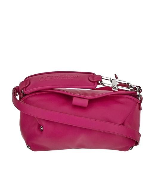 Off-White c/o Virgil Abloh Pink San Diego Foldover Top Shoulder Bag