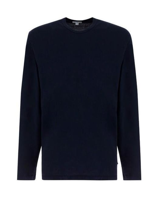 James Perse Blue Round Neck Jumper for men