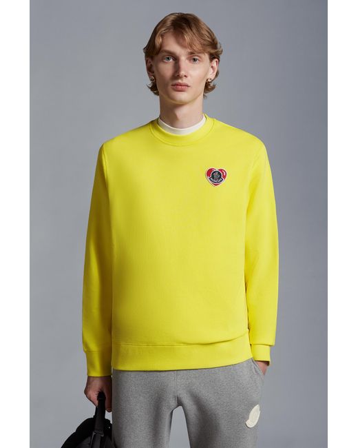Moncler Yellow Logo Sweatshirt for men