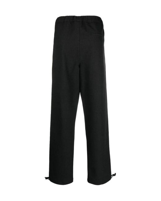 Aspesi Black Nord Comfort Drawstring Trousers for men