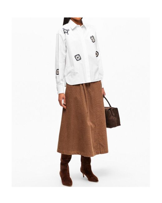 Max Mara White Long-Sleeved Shirt