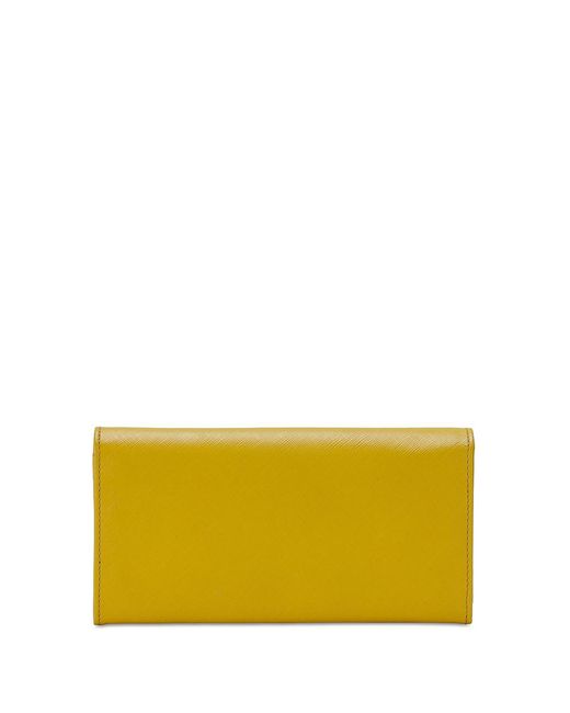 Ferragamo Yellow Logo Long Purse