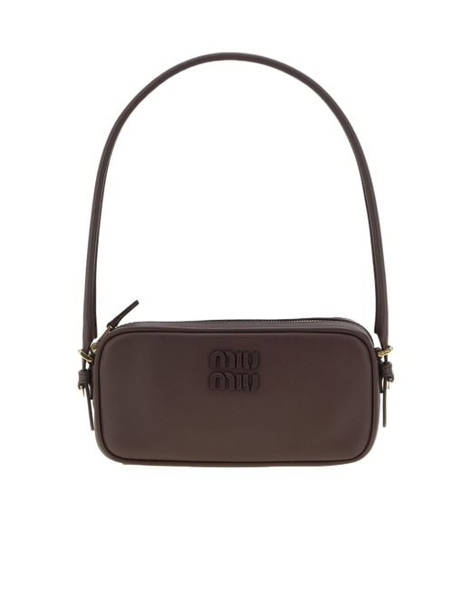 Miu Miu Brown Leather Pouch