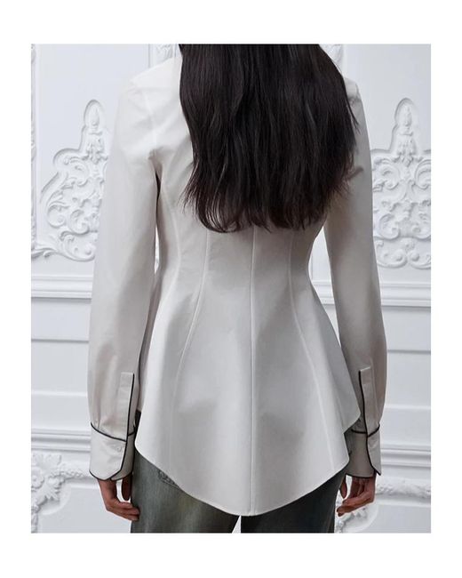 Dior White Christian Fitted Blouse